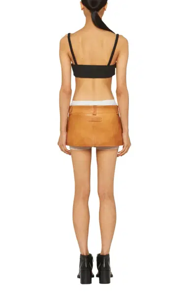 Miu Miu Leather Mini Skirt | Thumbnail 7 Miu Miu Leather Mini Skirt | Thumbnail 7