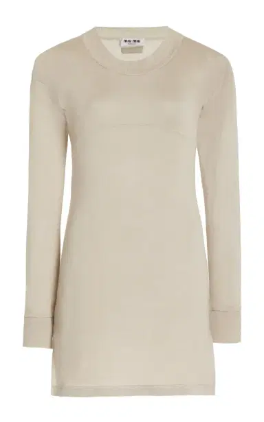 Miu Miu Maglieria Cashmere-Silk Mini Dress | Thumbnail 1 Miu Miu Maglieria Cashmere-Silk Mini Dress | Thumbnail 1