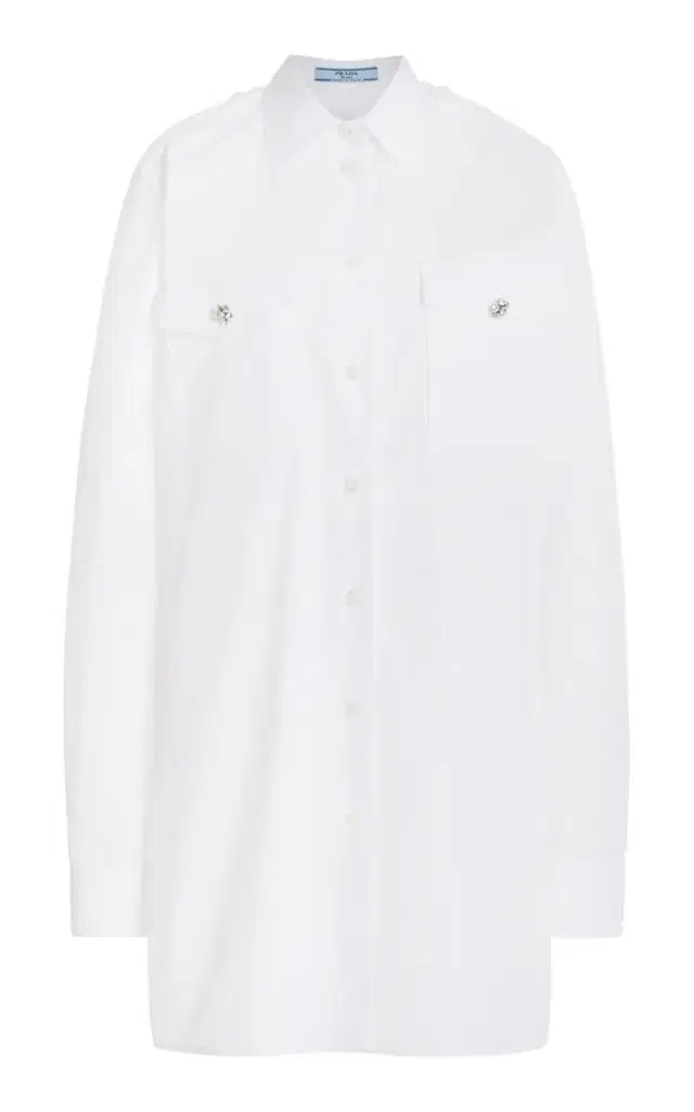 Prada Pocket-Detailed Cotton Poplin Shirt