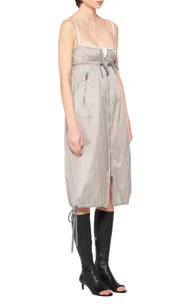 Miu Miu Tie-Detailed Silk Midi Dress | Thumbnail 6 Miu Miu Tie-Detailed Silk Midi Dress | Thumbnail 6