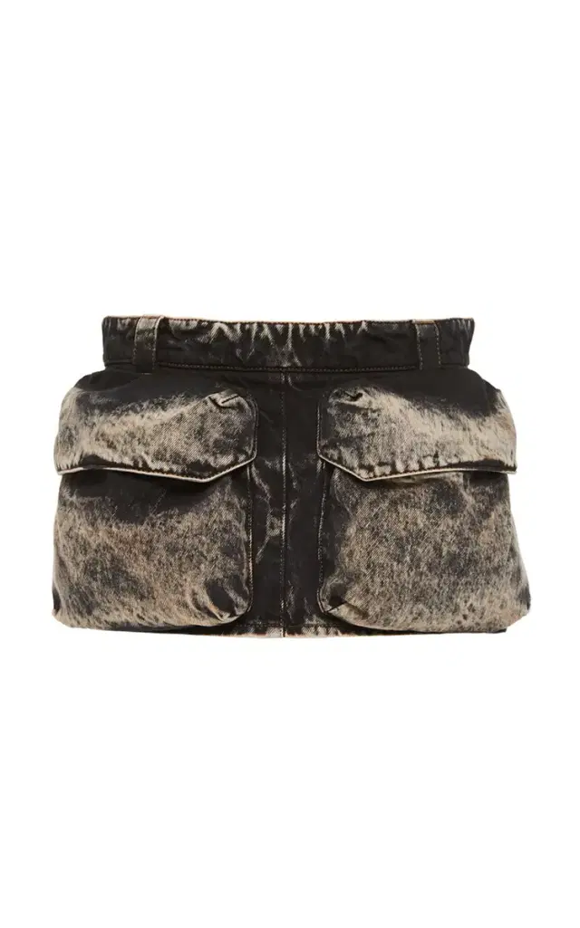 Miu Miu Washed-Denim Mini Skirt