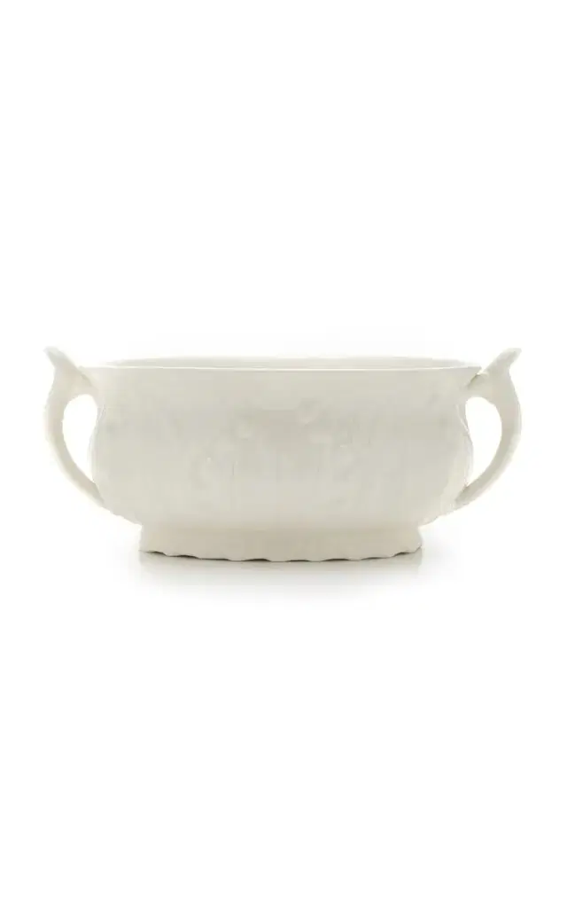 Lily of The Valley Ceramic Planter - White