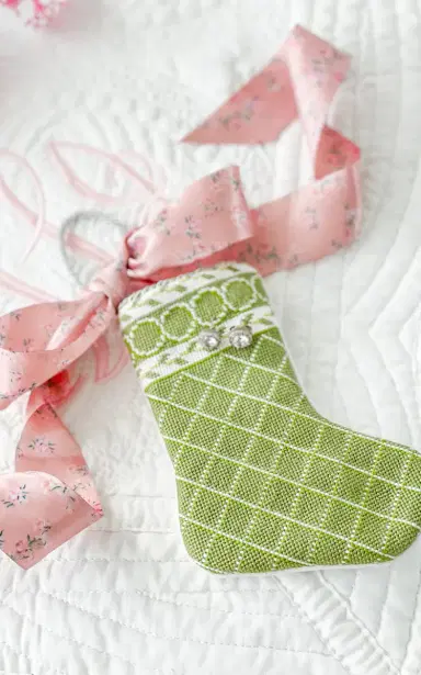 Bauble Stockings Set-Of-two Garden Lattice Bauble Stocking | Thumbnail 3 Bauble Stockings Set-Of-two Garden Lattice Bauble Stocking | Thumbnail 3