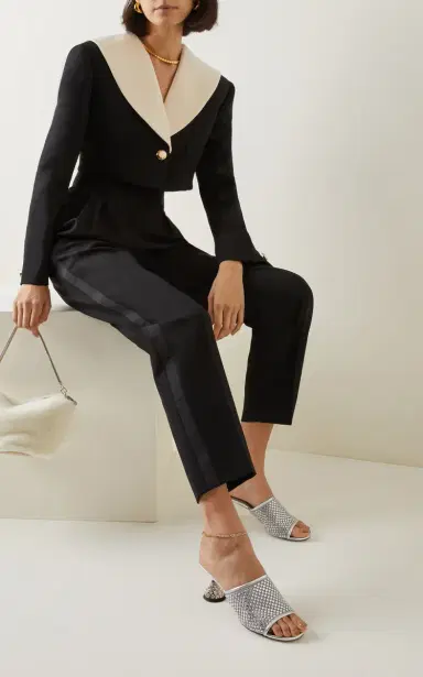Miu Miu Crystal-Embellished Leather Mules | Thumbnail 2 Miu Miu Crystal-Embellished Leather Mules | Thumbnail 2