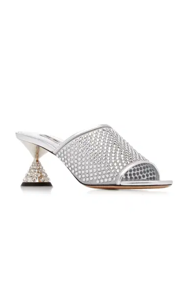 Miu Miu Crystal-Embellished Leather Mules | Thumbnail 5 Miu Miu Crystal-Embellished Leather Mules | Thumbnail 5