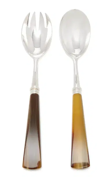 Alain Saint-Joanis Tonia Silver-Plated Horn Salad Set | Thumbnail 1 Alain Saint-Joanis Tonia Silver-Plated Horn Salad Set | Thumbnail 1