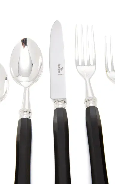 Alain Saint-Joanis Riviera Silver-Plated Ebony Silverware Set - Black | Thumbnail 3