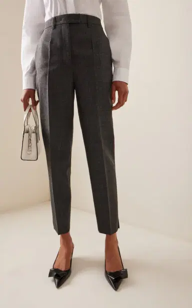 Prada Tapered Wool Trousers | Thumbnail 3 Prada Tapered Wool Trousers | Thumbnail 3
