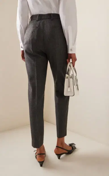 Prada Tapered Wool Trousers | Thumbnail 4 Prada Tapered Wool Trousers | Thumbnail 4