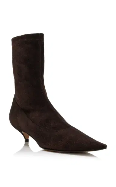 The Row Liisa Suede Booties | Thumbnail 4 The Row Liisa Suede Booties | Thumbnail 4