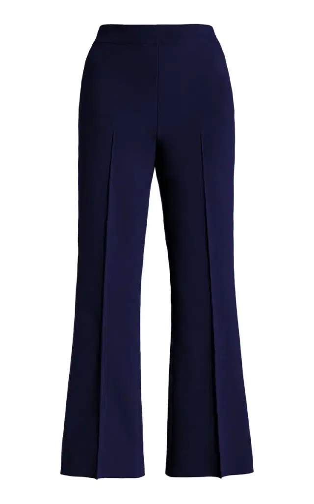 High Sport Long Kick Flared Stretch-Cotton Knit Pants