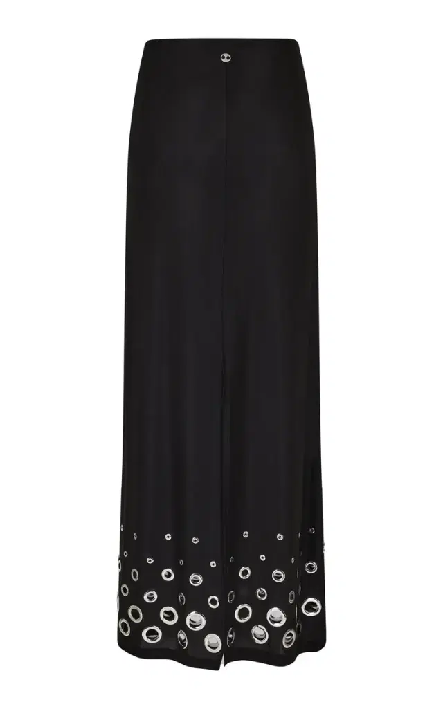 Rabanne Eyelet-Detailed Cupro Maxi Skirt