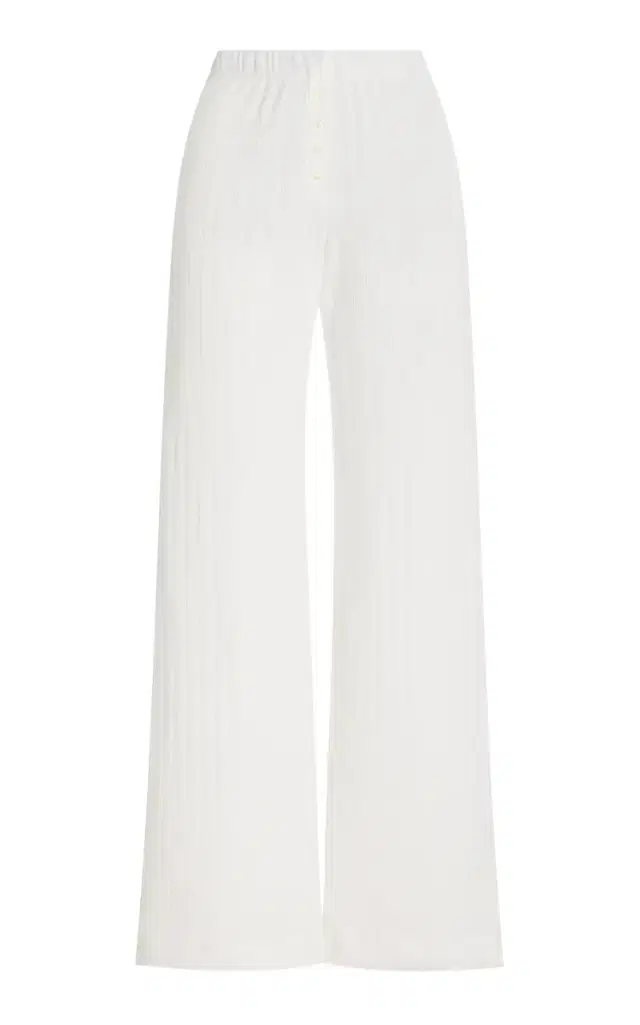 Pointelle-Knit Cotton Boxer Pants