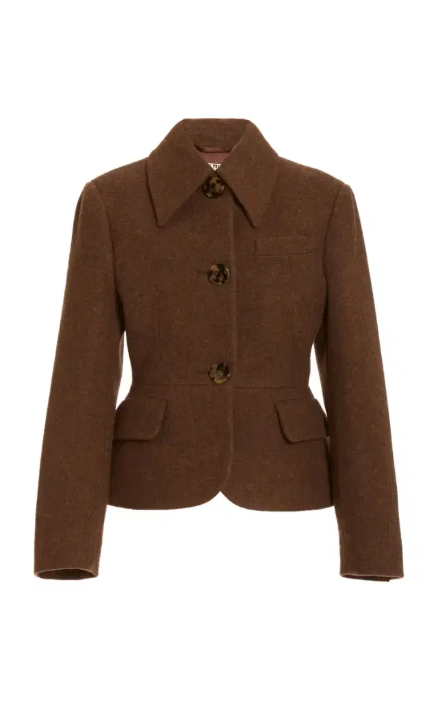 Miu Miu Single-Breasted Wool Blazer