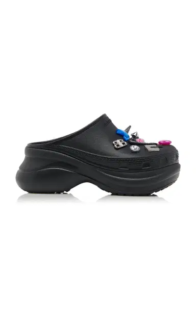 Balenciaga Embellished Rubber Croc Mules | Thumbnail 1 Balenciaga Embellished Rubber Croc Mules | Thumbnail 1