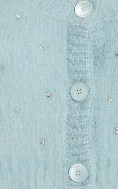Miu Miu Diamante Embroidered Mohair-Knit Cropped Cardigan | Thumbnail 5 Miu Miu Diamante Embroidered Mohair-Knit Cropped Cardigan | Thumbnail 5