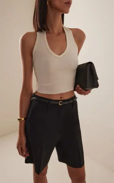 Éterne Cotton-Blend Halter Top | Thumbnail 3 Éterne Cotton-Blend Halter Top | Thumbnail 3