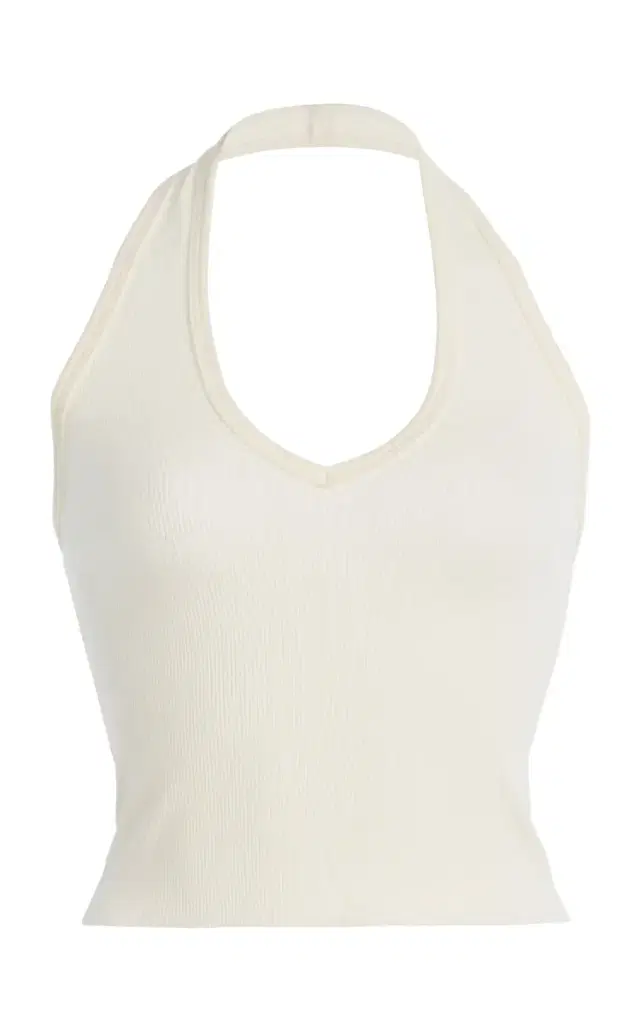 Cotton-Blend Halter Top
