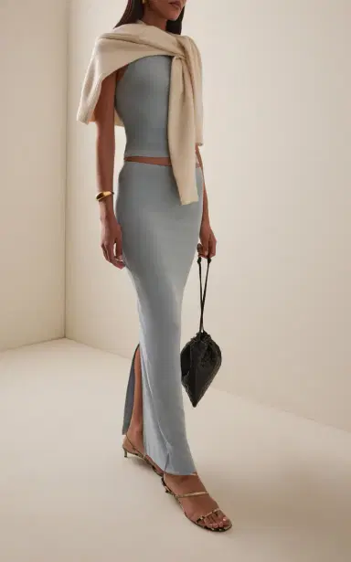 Éterne Emma Stretch Cotton-Modal Maxi Skirt | Thumbnail 2 Éterne Emma Stretch Cotton-Modal Maxi Skirt | Thumbnail 2