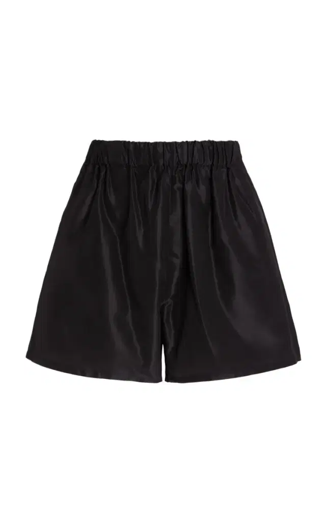 Prada Silk Logo Shorts