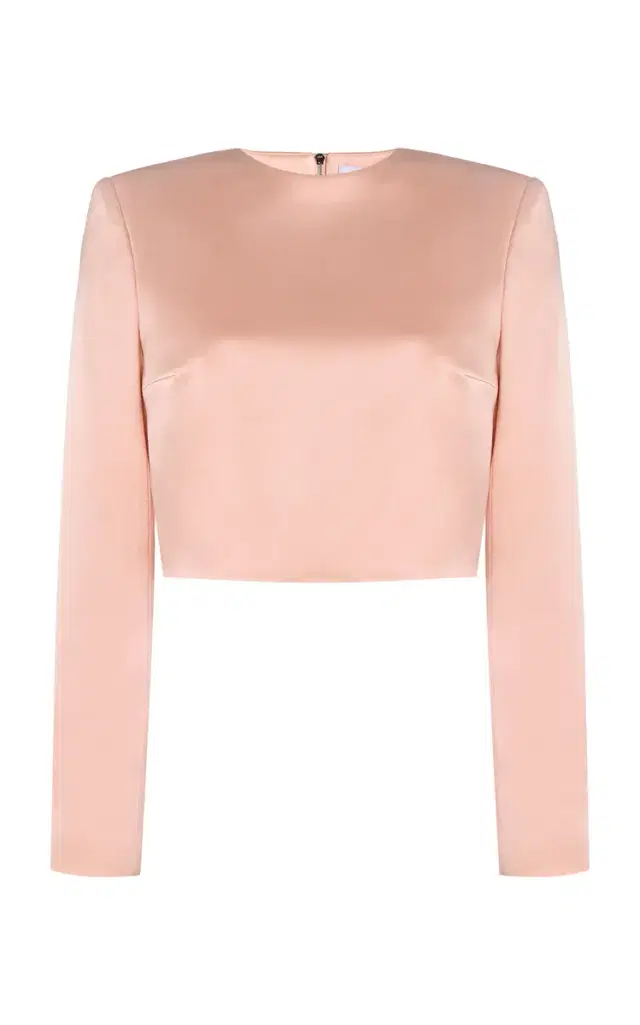 Keira Silk Charmeuse Crop Top