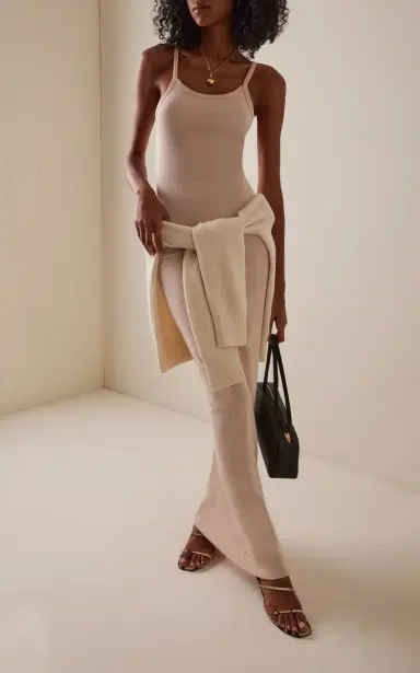 ÉTERNE Stretch Cotton-Modal Maxi Tank Dress | Thumbnail 2
