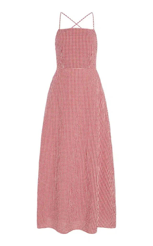 Posse Lori Tie-Back Cotton Maxi Dress