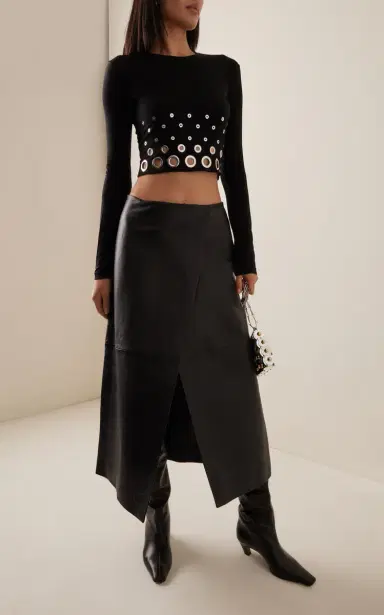 Rabanne Eyelet-Detailed Crop Top | Thumbnail 3