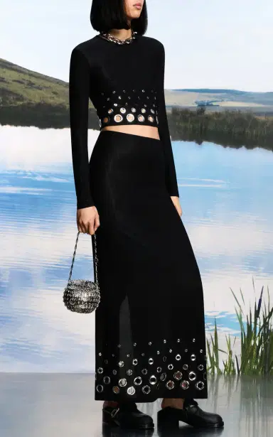 Rabanne Eyelet-Detailed Crop Top | Thumbnail 5