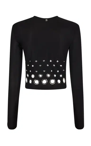 Rabanne Eyelet-Detailed Crop Top | Thumbnail 6