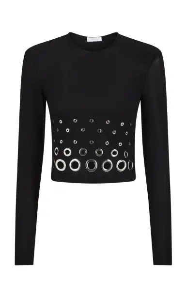 Rabanne Eyelet-Detailed Crop Top | Thumbnail 1