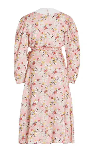 Miu Miu Printed Satin Sable Dress | Thumbnail 4 Miu Miu Printed Satin Sable Dress | Thumbnail 4