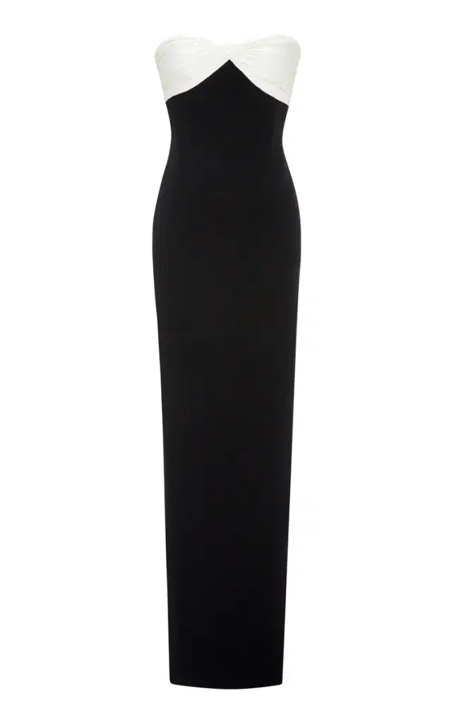 Twist-Detail Silk-Crepe Gown