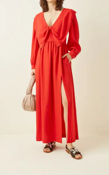 Miu Miu Satin Sable Dress | Thumbnail 3 Miu Miu Satin Sable Dress | Thumbnail 3