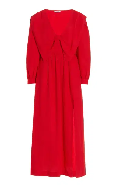 Miu Miu Satin Sable Dress | Thumbnail 6 Miu Miu Satin Sable Dress | Thumbnail 6