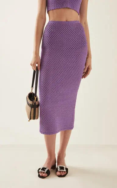 Dolce & Gabbana Crocheted Cotton Midi Skirt | Thumbnail 3 Dolce & Gabbana Crocheted Cotton Midi Skirt | Thumbnail 3