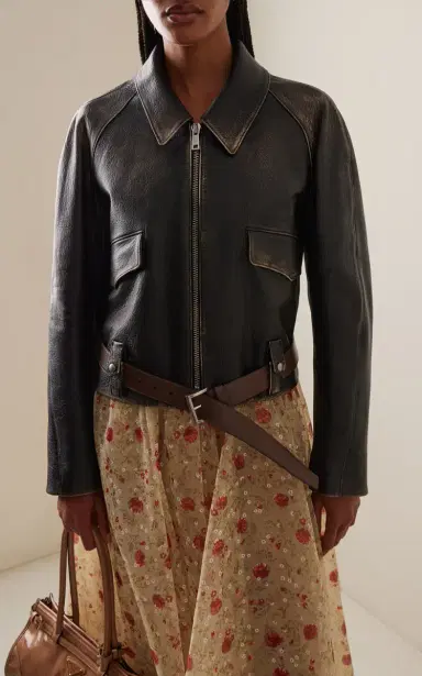 Prada Leather Jacket | Thumbnail 2 Prada Leather Jacket | Thumbnail 2
