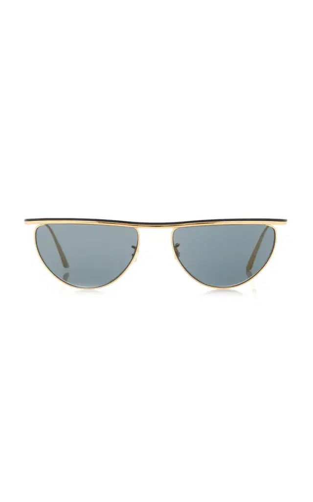 x Oliver Peoples 1984C D-Frame Metal Sunglasses - Black - OS