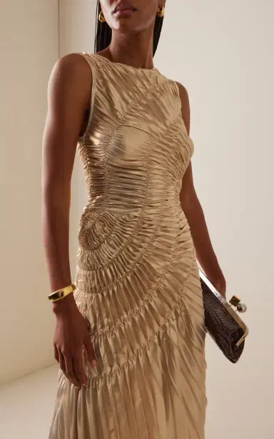 GEORGIA HARDINGE Fossil Lamé Maxi Dress | Thumbnail 2