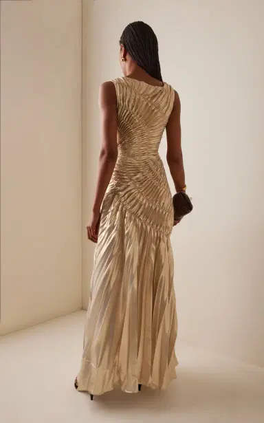 GEORGIA HARDINGE Fossil Lamé Maxi Dress | Thumbnail 4