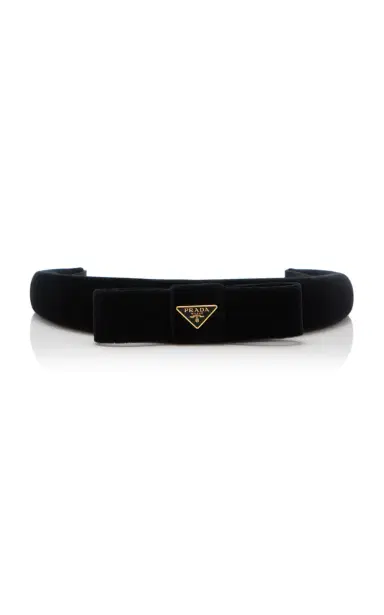 Prada Bow-Detailed Velvet Headband | Thumbnail 4 Prada Bow-Detailed Velvet Headband | Thumbnail 4