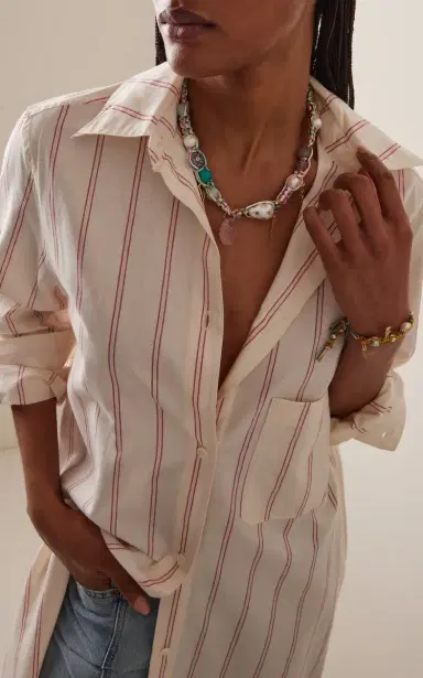 Joie DiGiovanni Pink Barbie Seashell Deluxe Diamond Rockstar Necklace | Thumbnail 2 Joie DiGiovanni Pink Barbie Seashell Deluxe Diamond Rockstar Necklace | Thumbnail 2