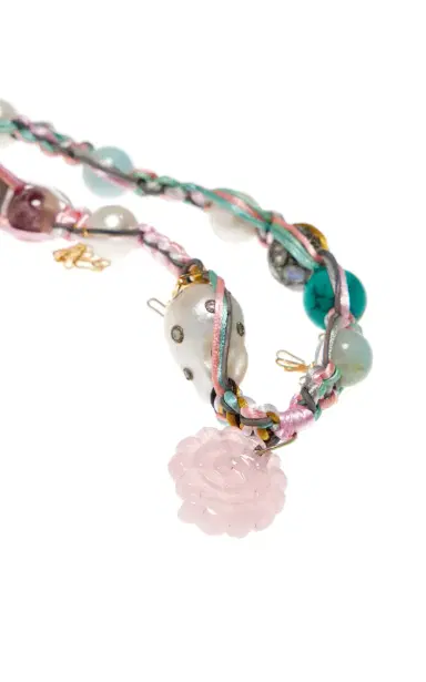 Joie DiGiovanni Pink Barbie Seashell Deluxe Diamond Rockstar Necklace | Thumbnail 4 Joie DiGiovanni Pink Barbie Seashell Deluxe Diamond Rockstar Necklace | Thumbnail 4
