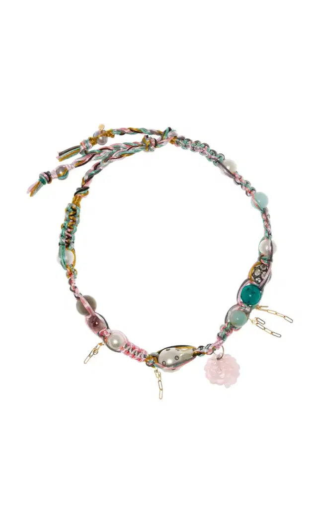 Pink Barbie Seashell Deluxe Diamond Rockstar Necklace