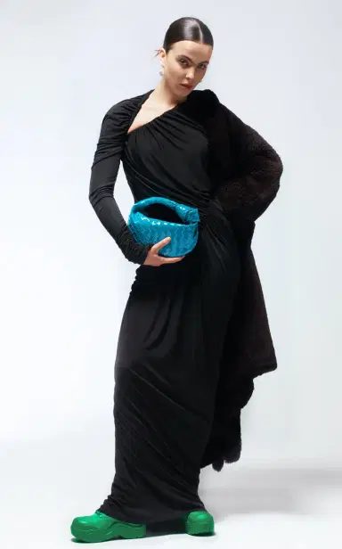 Bottega Veneta Ruched Jersey Maxi Dress | Thumbnail 2