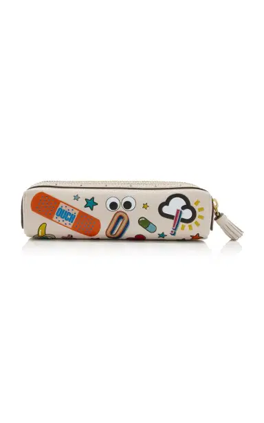 Anya Hindmarch Sticker Leather Pencil Case | Thumbnail 2 Anya Hindmarch Sticker Leather Pencil Case | Thumbnail 2