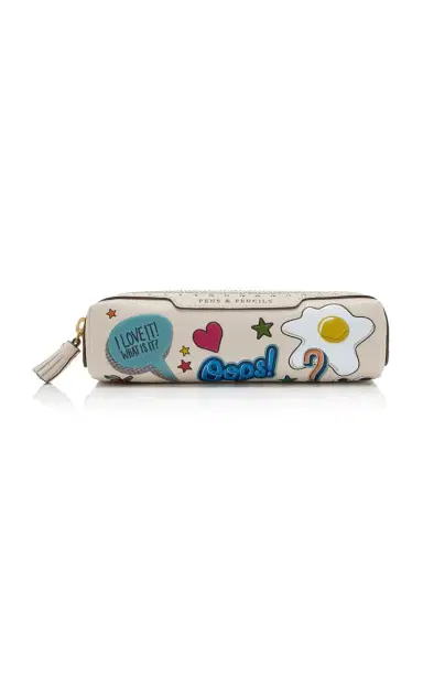 Anya Hindmarch Sticker Leather Pencil Case | Thumbnail 5 Anya Hindmarch Sticker Leather Pencil Case | Thumbnail 5