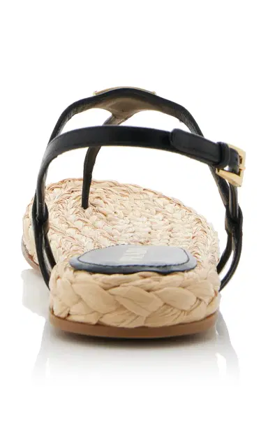 Prada Leather; Raffia Sandals | Thumbnail 5 Prada Leather; Raffia Sandals | Thumbnail 5