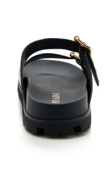 Prada Buckle-Detailed Leather Slip-On Sandals | Thumbnail 5 Prada Buckle-Detailed Leather Slip-On Sandals | Thumbnail 5