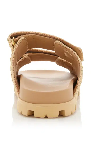Prada Woven Raffia Sandals | Thumbnail 5 Prada Woven Raffia Sandals | Thumbnail 5